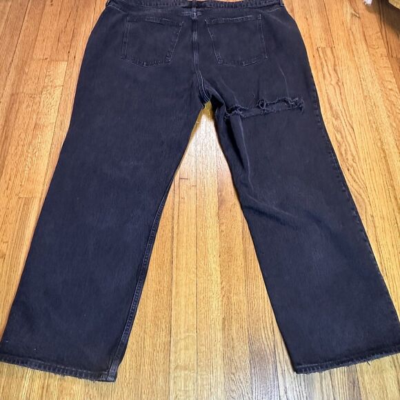 Abercrombie & Fitch Jeans Womens Sz 37/24R Black 90's Relaxed High-Rise NWT FLAW - Picture 3 of 9